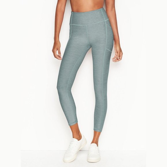 Victoria's Secret Incredible Essential Heathered Succulent Green HR Leggings 6 - Picture 1 of 12